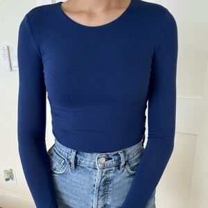 Fitted long sleeve top